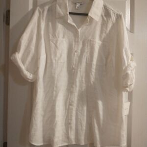 🩷 Croft & borrow NWT 100 % cotton button up size 1xl